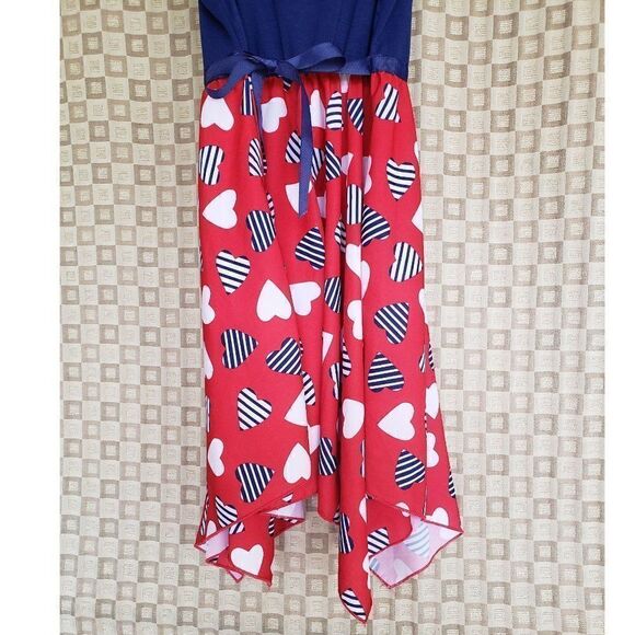 Girls Medium Dress Sleeveless Flip Sequin Heart Dress 7/8 Clearance - Picture 6 of 7